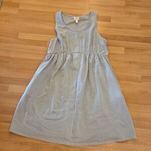 Striped Blue and White maternity Dress